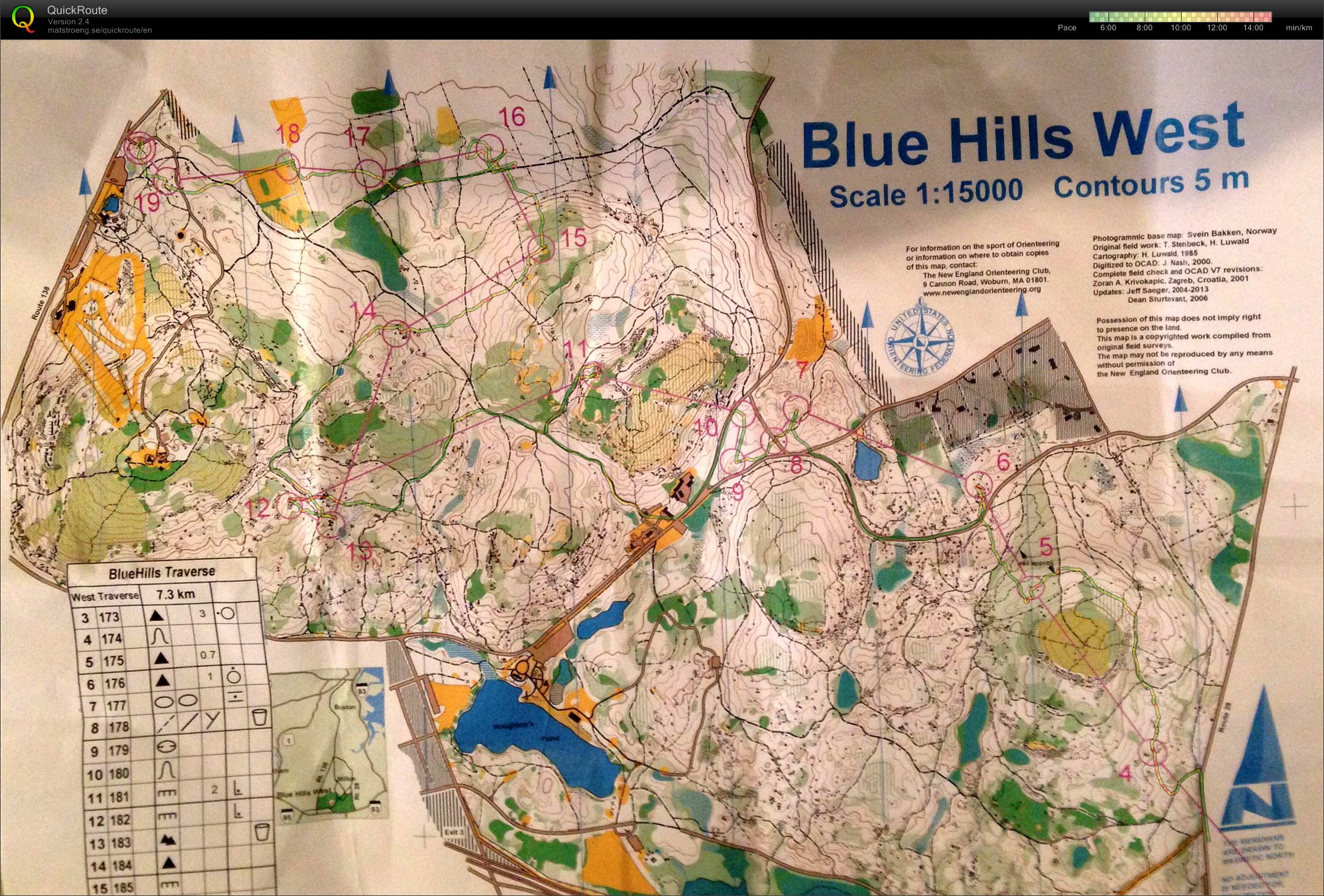 Blue Hills Traverse 2013 (Map 2) (2013-11-24)