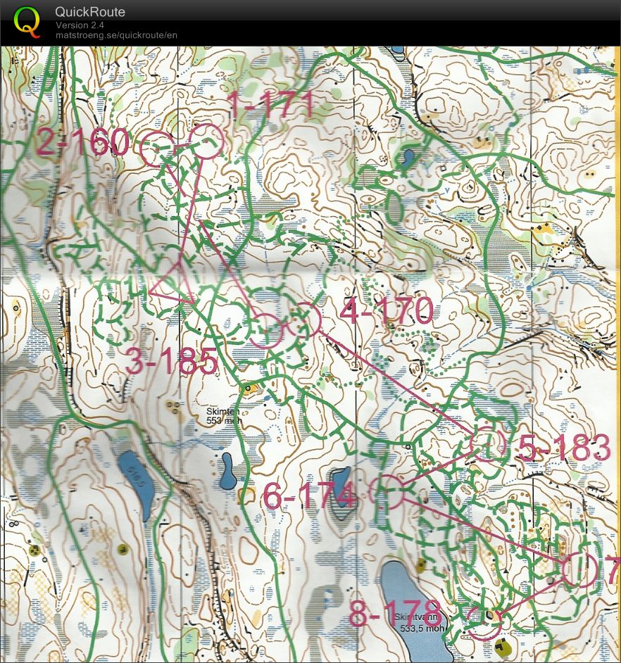 Lierbygda ski-o middle map 1 (28.01.2012)