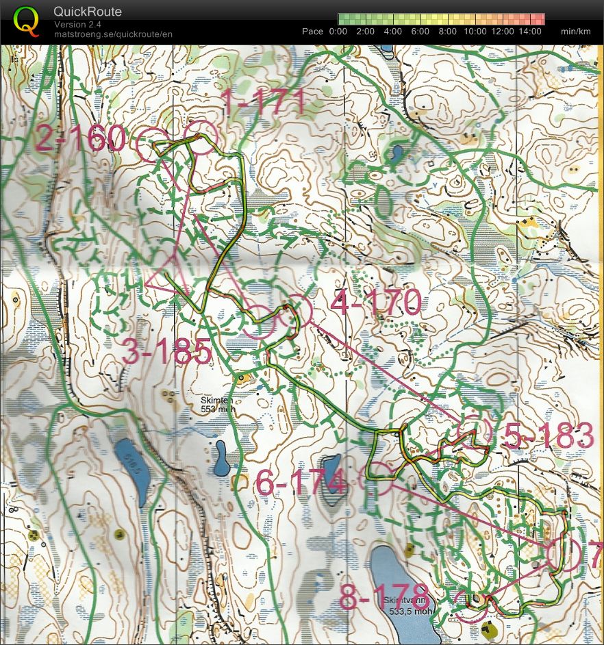Lierbygda ski-o middle map 1 (28.01.2012)